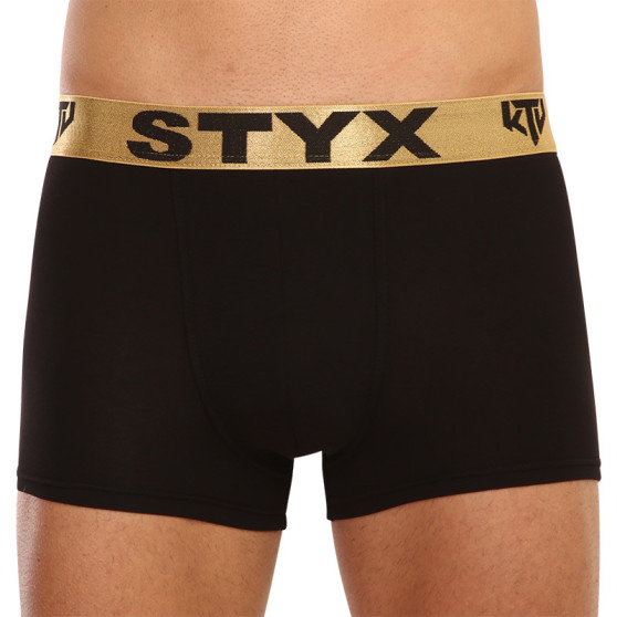 Moške boksarice Styx / KTV športna guma črne - zlata guma (GTZ960)