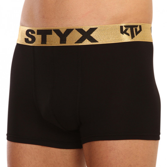 Moške boksarice Styx / KTV športna guma črne - zlata guma (GTZ960)