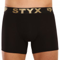 Moške boksarice Styx / KTV dolge športna guma črne - črne guma (UTC960)
