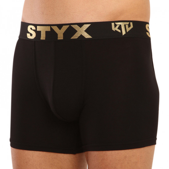 Moške boksarice Styx / KTV dolge športna guma črne - črne guma (UTC960)