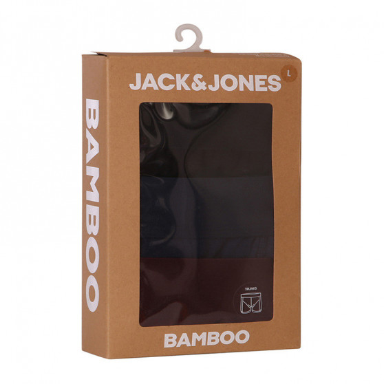 3PACK Moške boksarice Jack and Jones bambus večbarvne (12198852 - Port royale/Black)