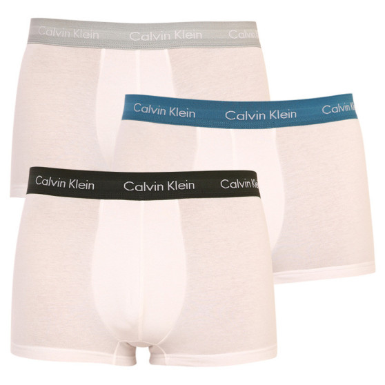 3PACK moške boksarice Calvin Klein bele (U2664G-1TS)