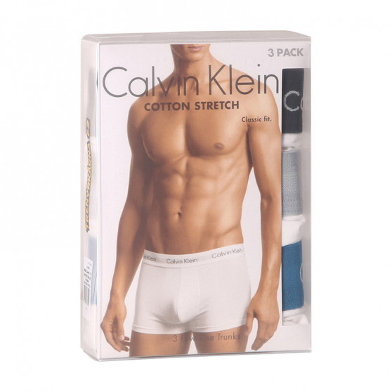 3PACK moške boksarice Calvin Klein bele (U2664G-1TS)