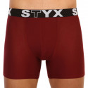 Moške boksarice Styx dolge športna guma bordo barve (U1060)