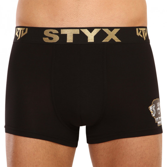 3PACK moške boksarice Styx / KTV športna guma črne (GTCGTZKGTCL960)