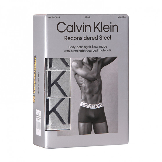 3PACK Moške boksarice Calvin Klein črne (NB3074A-7V1)