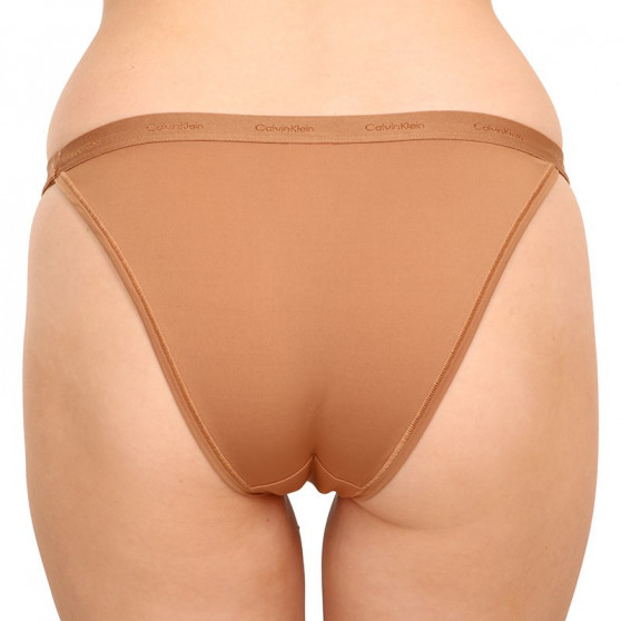 Ženske hlačke Calvin Klein rjave barve (QF6760E-BO8)