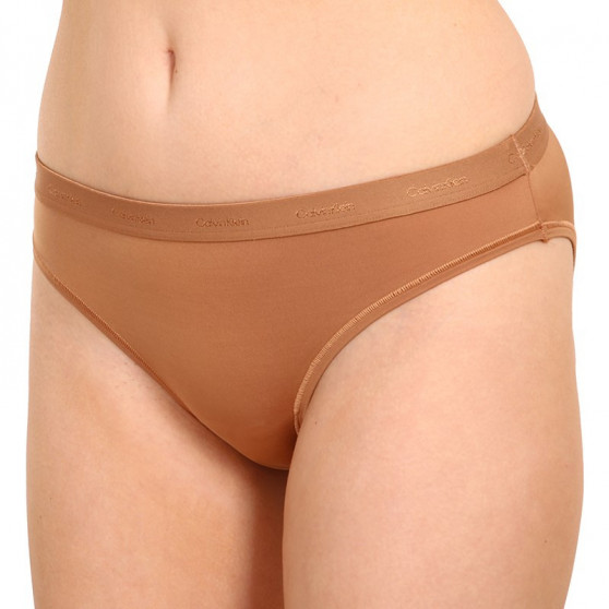 Ženske hlačke Calvin Klein rjave barve (QF6761E-BO8)