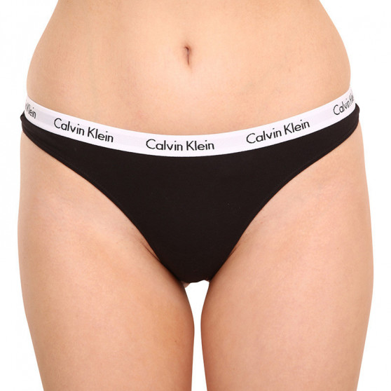 3PACK ženske tangice Calvin Klein prevelike večbarvne (QD3800E-1CX)