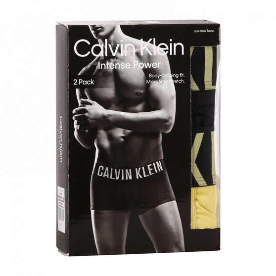2PACK Moške boksarice Calvin Klein večbarvne (NB2599A-1QJ)