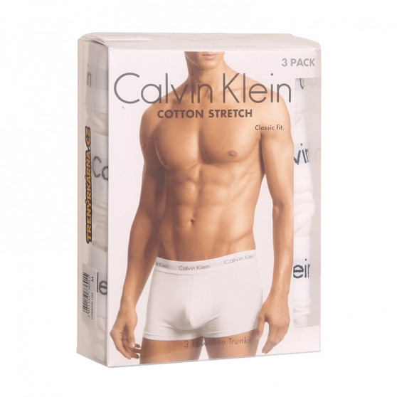 3PACK moške boksarice Calvin Klein bele (U2664G-100)