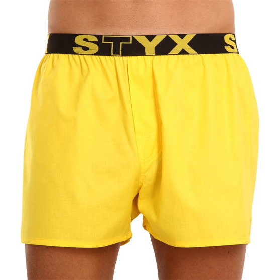 Moške boksarice Styx športna guma rumene (B1068)
