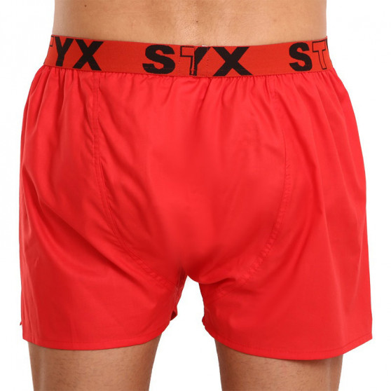 Moške boksarice Styx športna guma rdeča (B1064)