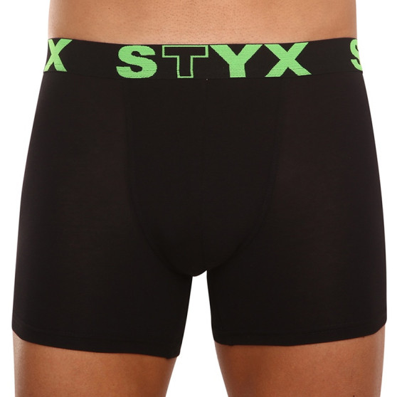 Moške boksarice Styx dolge športna guma črne (U962)