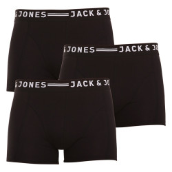 3PACK Moške boksarice Jack and Jones črne (12081832 - black/black)