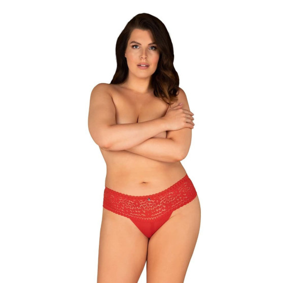 Ženske hlačke Obsessive prevelike rdeča (Blossmina panties)
