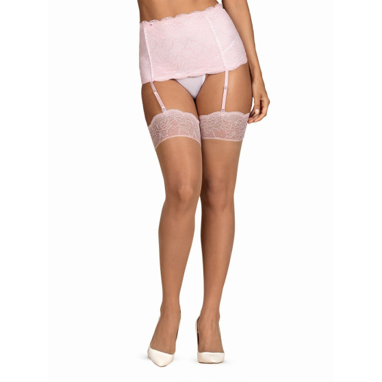 Ženske nogavice Obsessive bež (Girlly stockings)