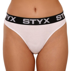 Ženske tangice Styx športna guma bele (IT1061)