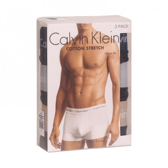 3PACK Moške boksarice Calvin Klein črne (U2664G-6ED)