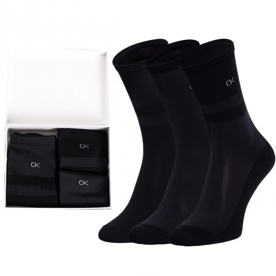 3PACK ženske nogavice Calvin Klein črna (701219848 002)