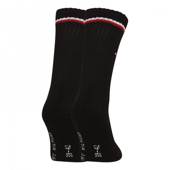 2PACK moške nogavice Tommy Hilfiger visoke črne (100001096 200)