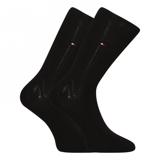 2PACK ženske nogavice Tommy Hilfiger visoke črne (100001493 001)