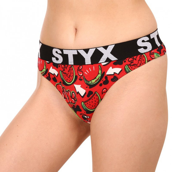 Ženske tangice Styx art športna guma melone (IT1459)