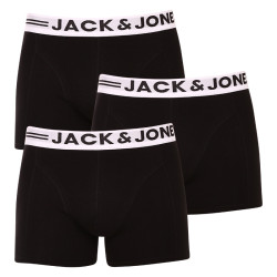 3PACK Moške boksarice Jack and Jones črne (12081832)