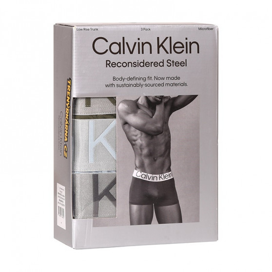 3PACK Moške boksarice Calvin Klein večbarvne (NB3074A-6HA)