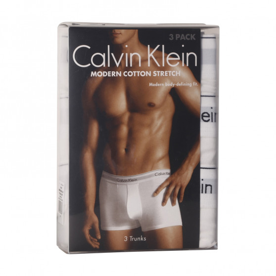 3PACK moške boksarice Calvin Klein bele (NB2380A-100)