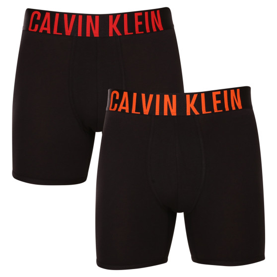 2PACK Moške boksarice Calvin Klein črne (NB2603A-6NB)