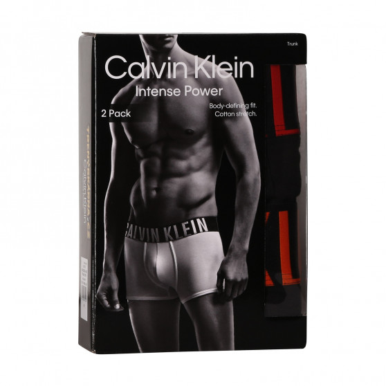 2PACK Moške boksarice Calvin Klein črne (NB2602A-6NB)