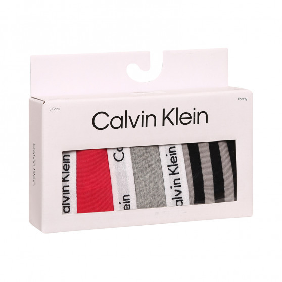 3PACK ženske tangice Calvin Klein večbarvne (QD3587E-658)
