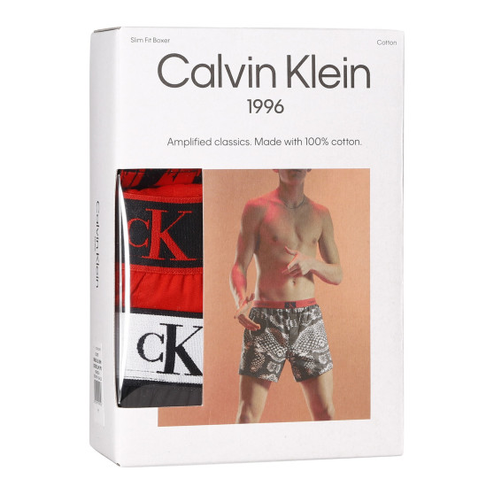 3PACK moške boksarice Calvin Klein večbarvne (NB3412A-DRM)
