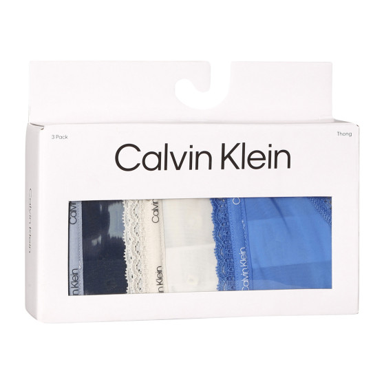 3PACK ženske tangice Calvin Klein večbarvne (QD3802E-BOX)