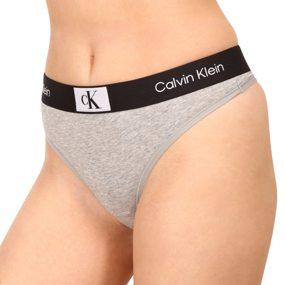 Ženske tangice Calvin Klein sive barve (QF7221E-P7A)