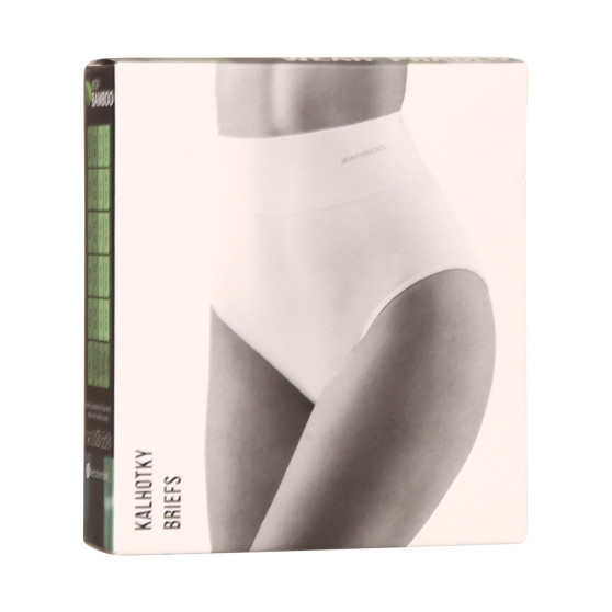 Ženske hlačne nogavice z vrvico Gina bambus bele (00040)