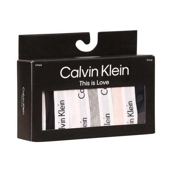 5PACK ženske tangice Calvin Klein večbarvne (QD3585E-E6T)