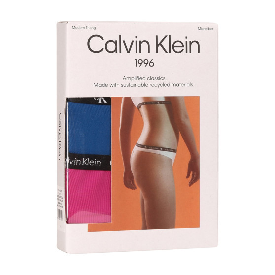 2PACK ženske tangice Calvin Klein večbarvne (QD5035E-C0Z)