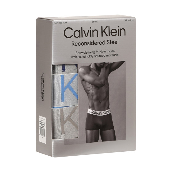 3PACK Moške boksarice Calvin Klein večbarvne (NB3074A-C7T)