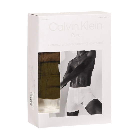 3PACK Moške boksarice Calvin Klein večbarvne (NB3263A-CBW)