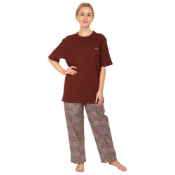 Ženska pižama Calvin Klein rjava (QS6976E-CD1)