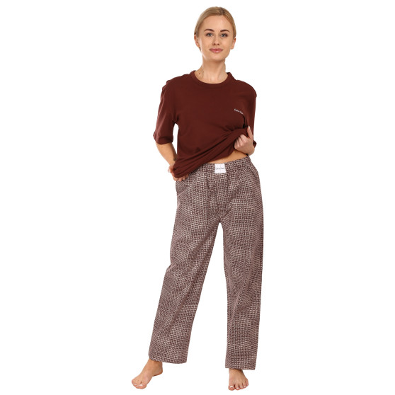Ženska pižama Calvin Klein rjava (QS6976E-CD1)