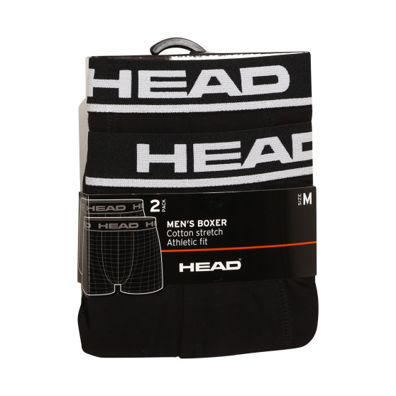 2PACK Moške boksarice HEAD črne (701202741 005)
