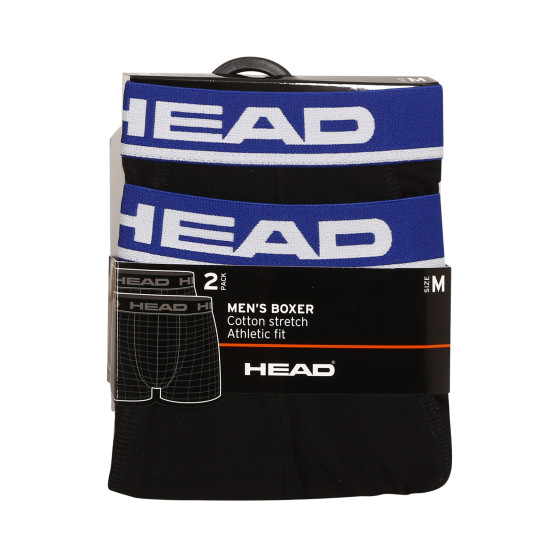 2PACK Moške boksarice HEAD črne (701202741 008)