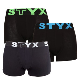 3PACK otroške boksarice Styx športna guma črne (3GJ96012)