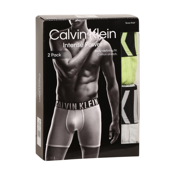 2PACK Moške boksarice Calvin Klein večbarvne (NB2603A-C2D)