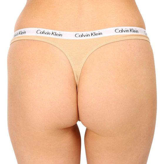 3PACK ženske tangice Calvin Klein večbarvne (QD3587E-BP4)