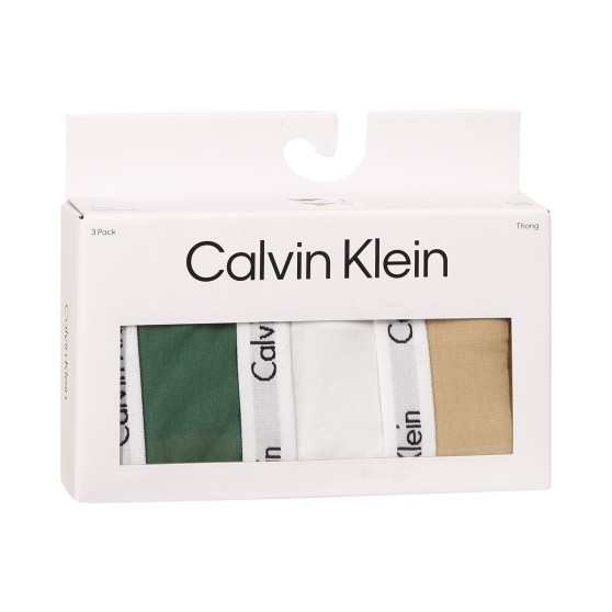 3PACK ženske tangice Calvin Klein večbarvne (QD3587E-BP4)