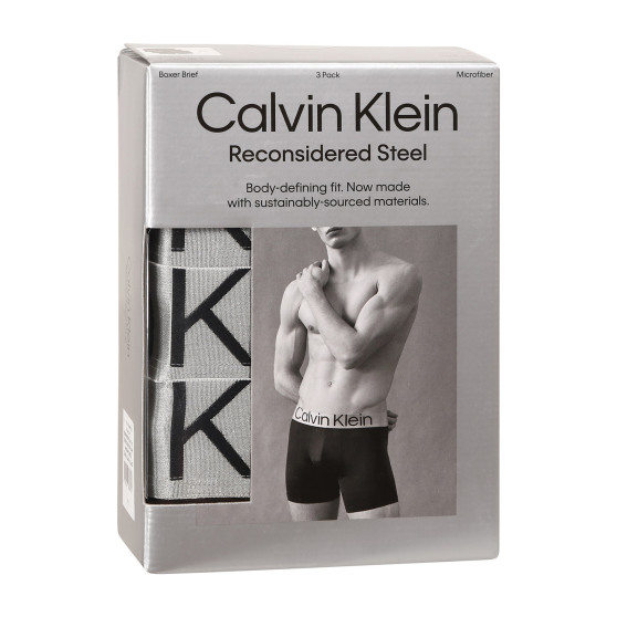 3PACK Moške boksarice Calvin Klein črne (NB3075A-7V1)